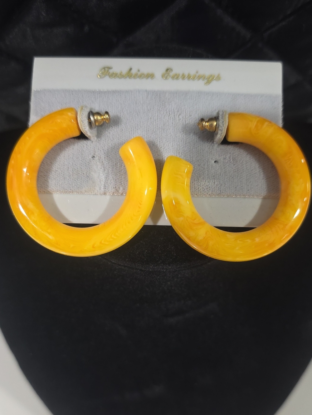 Butterscotch Color Hoop Fashion Earrings